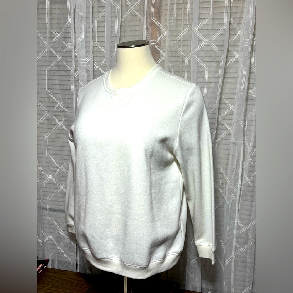 NWT Style & Co XXL White SUPER SOFT Crewneck Sweatshirt 28”L 23” p2p